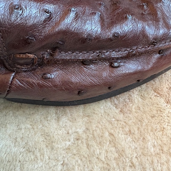 Giorgio's of Palm Beach Ostrich Loafers Made in Italy Size 9 with Rubber Soles - Picture 4 of 4